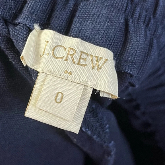 J. Crew Navy Blue Boardwalk Pull On Cotton Shorts 0 - Picture 4 of 4